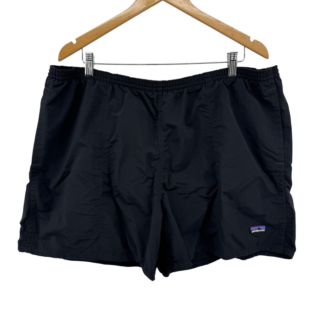 Patagonia Baggies Shorts Mens XXL Black 5" Inseam Nylon Mesh Lined Swim Trunks